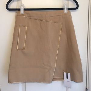 GOODNIGHT MACAROON 'AMANDA' CAMEL A-LINE SKIRT